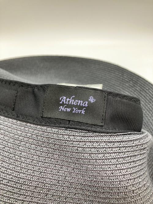 Athena NEW YORK（アシーナニューヨーク）Athena NEW YORK (アシーナニューヨーク) バイカラーペーパーハット ベージュ×グレーの古着・服飾アイテム