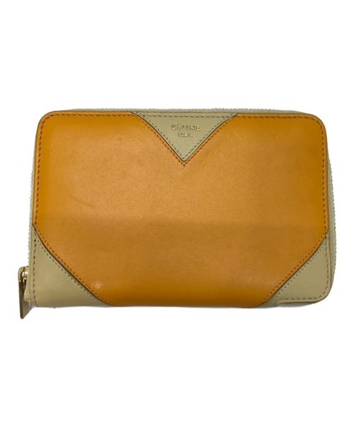 CELINE（セリーヌ）CELINE (セリーヌ) Medium Zipped Around オレンジの古着・服飾アイテム