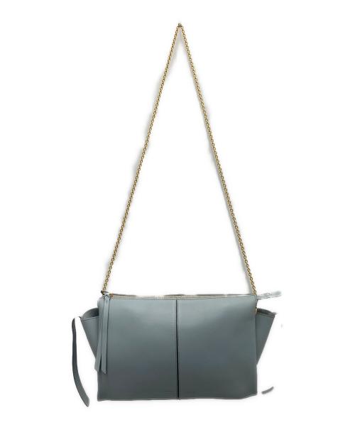 CELINE（セリーヌ）CELINE (セリーヌ) トリフォルド チェーンバッグ スカイブルーの古着・服飾アイテム