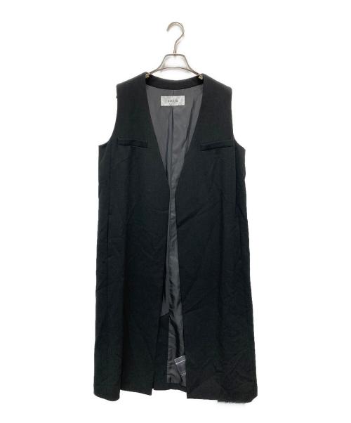 SOEJU（ソージュ）SOEJU (ソージュ) ウールライクロングジレ ブラック サイズ:Freeの古着・服飾アイテム