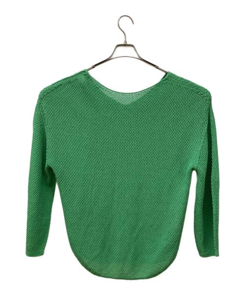 Noble（ノーブル）Noble (ノーブル) ペーパーヤーンカノコ Back Vプルオーバー 2 グリーン サイズ:FREEの古着・服飾アイテム