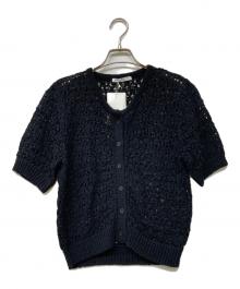 BEAUTY&YOUTH（ビューティーアンドユース）の古着「テープニット ショートスリーブ カーディガン」｜ブラック