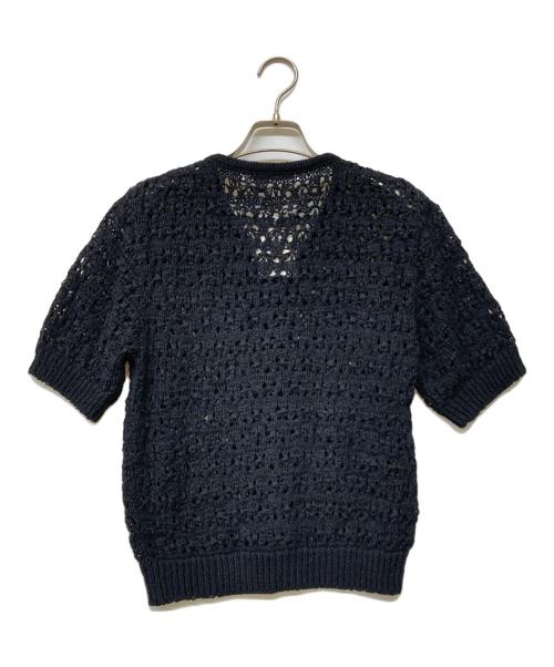 BEAUTY&YOUTH（ビューティーアンドユース）BEAUTY&YOUTH (ビューティーアンドユース) テープニット ショートスリーブ カーディガン ブラック サイズ:-の古着・服飾アイテム