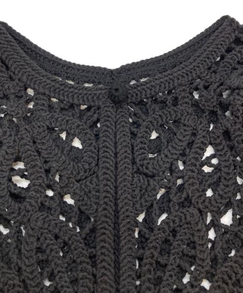 BEAUTY&YOUTH（ビューティーアンドユース）BEAUTY&YOUTH (ビューティーアンドユース) 24SS コットンナイロン エンブロイダリー カーディガン ブラック サイズ:FREEの古着・服飾アイテム