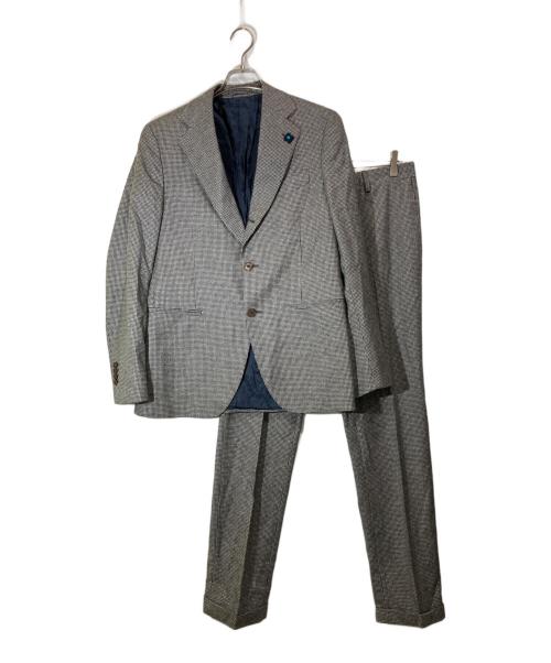 LARDINI（ラルディーニ）LARDINI (ラルディーニ) 千鳥柄セットアップスーツ グレー サイズ:48の古着・服飾アイテム