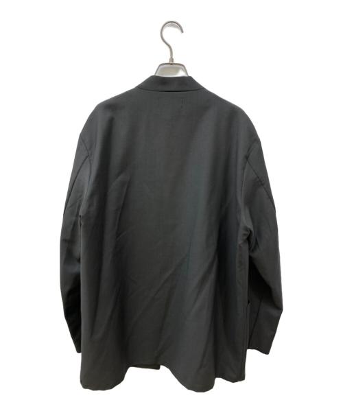 MARKA（マーカ）MARKA (マーカ) オーガニックウール モヘア トロピカル ラペルレス シャツ ジャケット ブラウン サイズ:2の古着・服飾アイテム