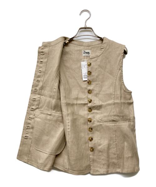 HOWIE Clothing（ハウイクロージング）HOWIE Clothing (ハウイクロージング) linen vest ベージュ サイズ:FREEの古着・服飾アイテム