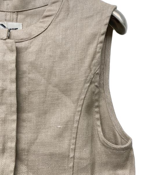 HOWIE Clothing（ハウイクロージング）HOWIE Clothing (ハウイクロージング) linen vest ベージュ サイズ:FREEの古着・服飾アイテム