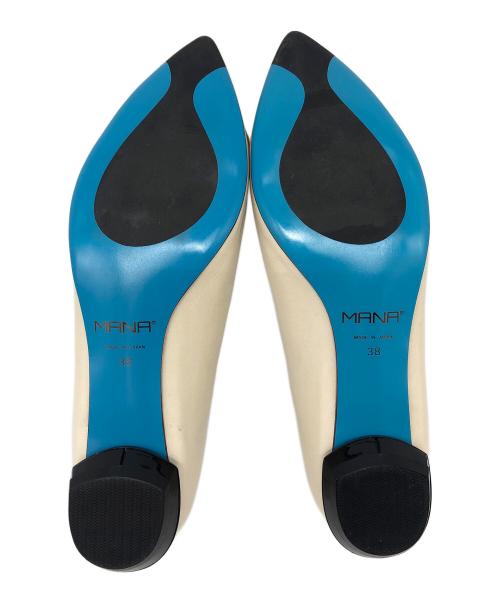 MANA（マナ）MANA (マナ) ビーンズパンプス ベージュ サイズ:38の古着・服飾アイテム