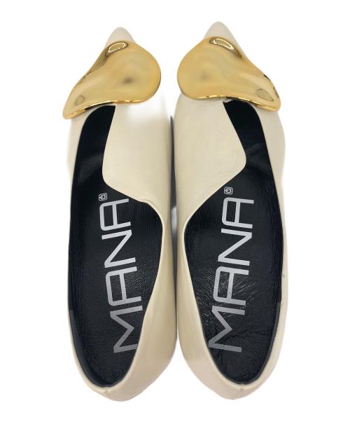 MANA（マナ）MANA (マナ) ビーンズパンプス ベージュ サイズ:38の古着・服飾アイテム