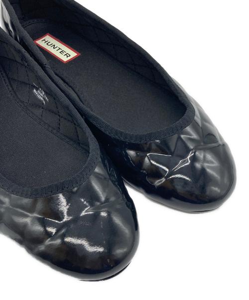 HUNTER（ハンター）HUNTER (ハンター) オリジナルキルテッドバレリーナグロス ブラック サイズ:UK 5の古着・服飾アイテム