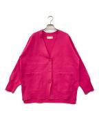 mylankaミランカ）の古着「パッチポケットVネックカーディガン」｜ピンク