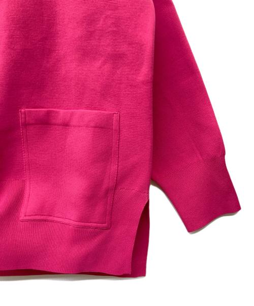 mylanka（ミランカ）mylanka (ミランカ) パッチポケットVネックカーディガン ピンク サイズ:38の古着・服飾アイテム