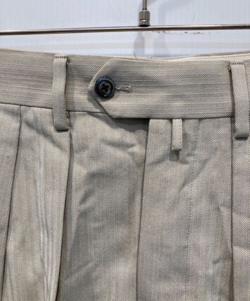 NEAT（ニート）NEAT (ニート) UNFINISHED WOOL HERRINGBONE STANDARD ベージュ サイズ:44の古着・服飾アイテム