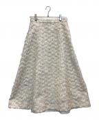 CADUNEカデュネ）の古着「フラッグヤーンスカート」｜ホワイト