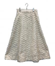 CADUNE（カデュネ）の古着「フラッグヤーンスカート」｜ホワイト