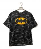 A BATHING APE×DCア ベイシング エイプ×ディーシー）の古着「バットマン カラーカモTシャツ」｜ブラック