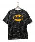 A BATHING APE（ア ベイシング エイプ）の古着「バットマン カラーカモTシャツ」｜ブラック