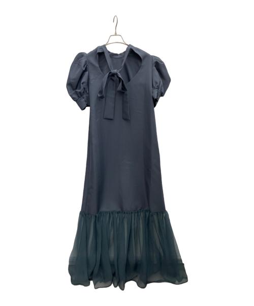 MMormal（モーマル）MMormal (モーマル) バックリボンシアードレス グリーン サイズ:SIZE FREEの古着・服飾アイテム