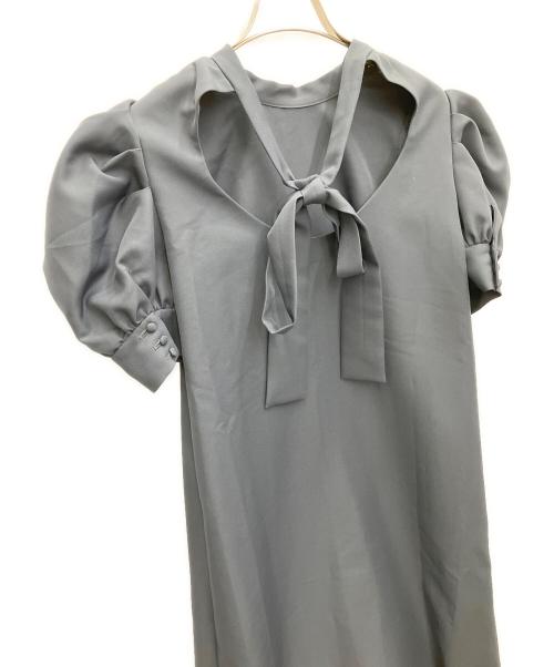 MMormal（モーマル）MMormal (モーマル) バックリボンシアードレス グリーン サイズ:SIZE FREEの古着・服飾アイテム