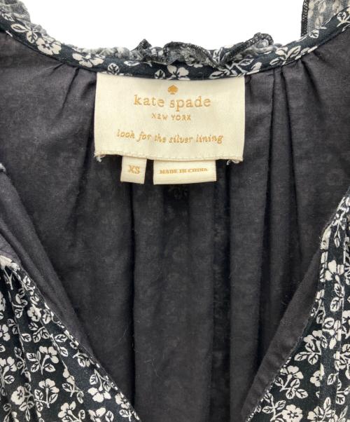 Kate Spade（ケイトスペード）Kate Spade (ケイトスペード) 小花柄ノースリーブワンピース ブラック サイズ:SIZE XSの古着・服飾アイテム