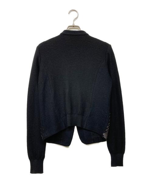 EMPORIO ARMANI（エンポリオアルマーニ）EMPORIO ARMANI (エンポリオアルマーニ) テープ装飾ウールジャケット ブラック サイズ:40の古着・服飾アイテム