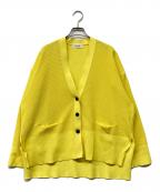 machattマチャット）の古着「アモッサワッフルカーディガン」｜イエロー