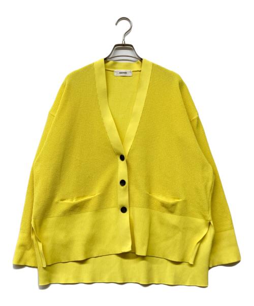 machatt（マチャット）machatt (マチャット) アモッサワッフルカーディガン イエロー サイズ:‐の古着・服飾アイテム