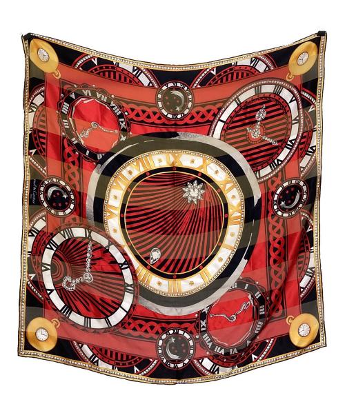 Cartier（カルティエ）Cartier (カルティエ) シルクスカーフ レッド 未使用品の古着・服飾アイテム