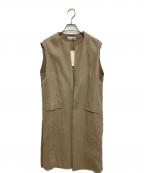DES PRESデ プレ）の古着「リネンファブリックコンビ ロングジレ」｜ベージュ