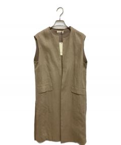 DES PRES デプレ　ジレ　ベージュ　麻100% 中古・古着通販】DES PRES (デ プレ) リネンファブリックコンビ