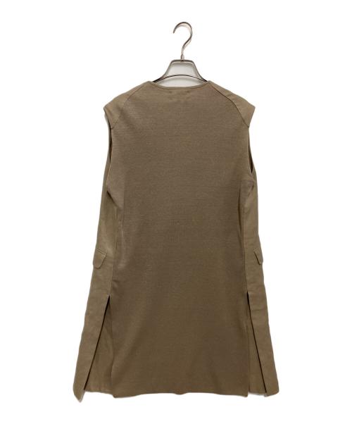 DES PRES（デ プレ）DES PRES (デ プレ) リネンファブリックコンビ ロングジレ ベージュ サイズ:Free 未使用品の古着・服飾アイテム