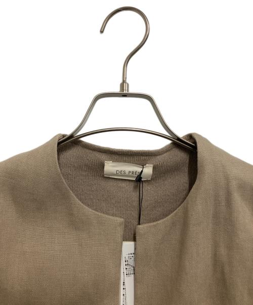 DES PRES（デ プレ）DES PRES (デ プレ) リネンファブリックコンビ ロングジレ ベージュ サイズ:Free 未使用品の古着・服飾アイテム