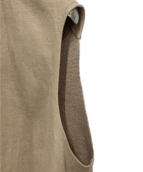DES PRES（デ プレ）DES PRES (デ プレ) リネンファブリックコンビ ロングジレ ベージュ サイズ:Free 未使用品の古着・服飾アイテム