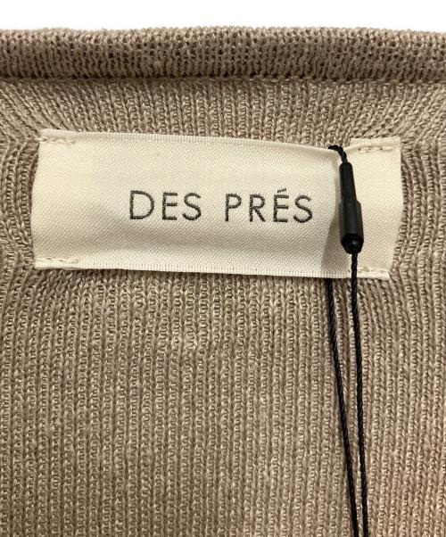 DES PRES（デ プレ）DES PRES (デ プレ) リネンファブリックコンビ ロングジレ ベージュ サイズ:Free 未使用品の古着・服飾アイテム