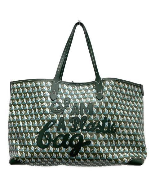 ANYA HINDMARCH（アニヤ・ハインドマーチ）ANYA HINDMARCH (アニヤハインドマーチ) I AM A PLASTIC BAG グリーンの古着・服飾アイテム