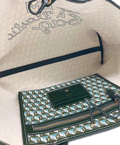 ANYA HINDMARCH（アニヤ・ハインドマーチ）ANYA HINDMARCH (アニヤハインドマーチ) I AM A PLASTIC BAG グリーンの古着・服飾アイテム