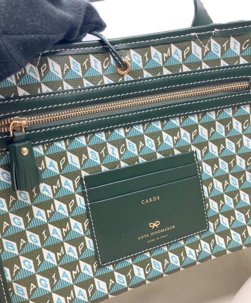 ANYA HINDMARCH（アニヤ・ハインドマーチ）ANYA HINDMARCH (アニヤハインドマーチ) I AM A PLASTIC BAG グリーンの古着・服飾アイテム