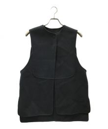 machatt（マチャット）の古着「リバーウールベスト」｜ブラック