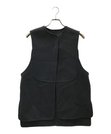 中古・古着通販】machatt (マチャット) リバーウールベスト ブラック