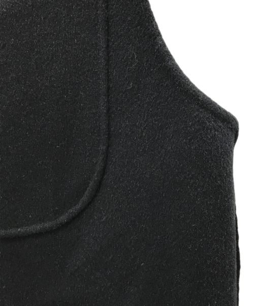 machatt（マチャット）machatt (マチャット) リバーウールベスト ブラック サイズ:FREEの古着・服飾アイテム