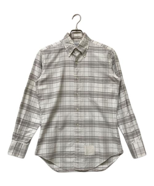 THOM BROWNE. NEW YORK（トムブラウン ニューヨーク）THOM BROWNE. NEW YORK (トムブラウン ニューヨーク) チェックシャツ ホワイト サイズ:size1の古着・服飾アイテム