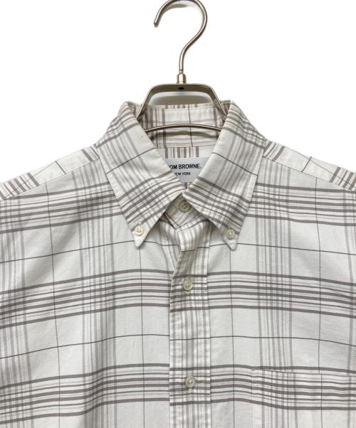 THOM BROWNE. NEW YORK（トムブラウン ニューヨーク）THOM BROWNE. NEW YORK (トムブラウン ニューヨーク) チェックシャツ ホワイト サイズ:size1の古着・服飾アイテム