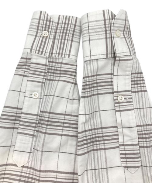 THOM BROWNE. NEW YORK（トムブラウン ニューヨーク）THOM BROWNE. NEW YORK (トムブラウン ニューヨーク) チェックシャツ ホワイト サイズ:size1の古着・服飾アイテム