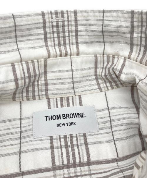THOM BROWNE. NEW YORK（トムブラウン ニューヨーク）THOM BROWNE. NEW YORK (トムブラウン ニューヨーク) チェックシャツ ホワイト サイズ:size1の古着・服飾アイテム