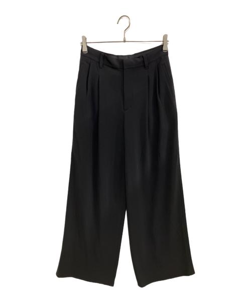 Spick and Span（スピック＆スパン）Spick and Span (スピックアンドスパン) シルキードレープ2タックワイドパンツ グレー サイズ:38の古着・服飾アイテム