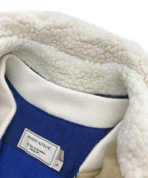 maison kitsune（メゾンキツネ）maison kitsune (メゾンキツネ) 中綿サファリジャケット ベージュ サイズ:Sの古着・服飾アイテム