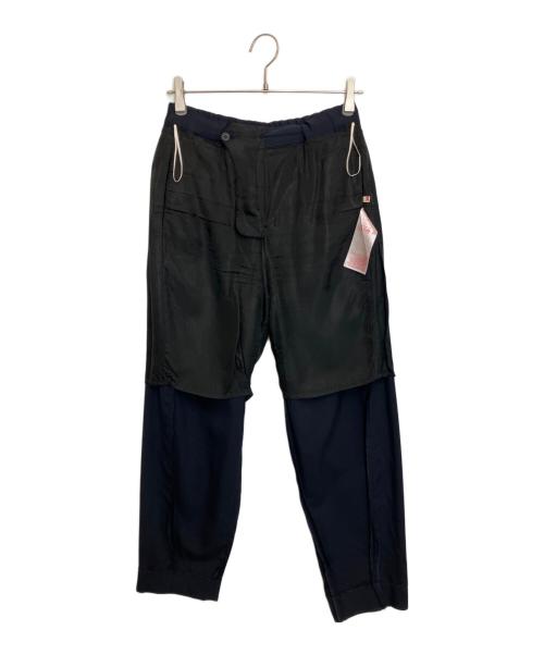 MARNI（マルニ）MARNI (マルニ) トロピカルウール テーパードパンツ ネイビー サイズ:38の古着・服飾アイテム