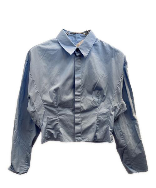 MARNI（マルニ）MARNI (マルニ) コットンポプリンクロップドシャツ ライトブルー サイズ:40の古着・服飾アイテム