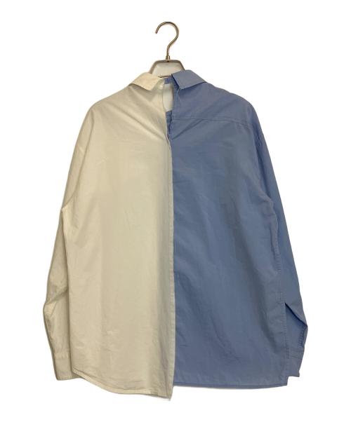 MARNI（マルニ）MARNI (マルニ) バイカラードッキングシャツ ブルー サイズ:40の古着・服飾アイテム